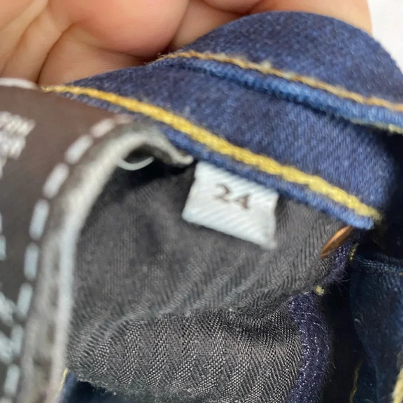 Seven 7 for all Mankind Womens Jeans Size 24 Mid Rise Roxanne Skinny Dark Wash - Picture 8 of 10